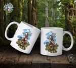 Kubek ceramiczny - "Jelenio-chomiczy szał uniesień"